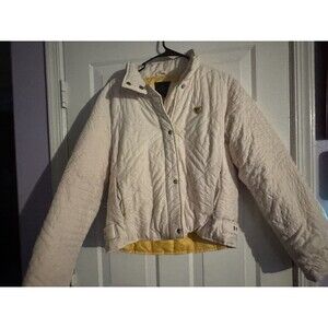 Baby Phat Women's White Puffer Coat Jacket VINTAGE SKI SNOWBOARD WINTER XL